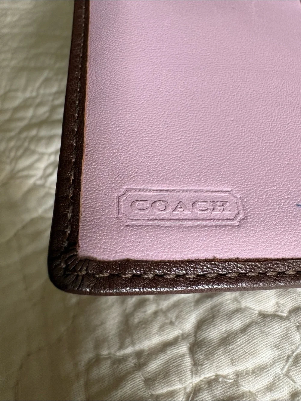 Y2K Coach wallet- Brown and pink